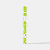 Blume Muster in Lime Green und White iPhone Hülle (Rechte Seite)