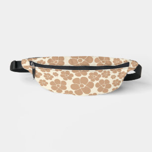 Blume Muster in Tan und Creme Bauchtasche