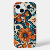 Blume Muster iPhone 15 Fall Case-Mate iPhone Hülle (Rückseite)
