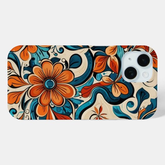 Blume Muster iPhone 15 Fall Case-Mate iPhone Hülle (Rückseite (Horizontal))