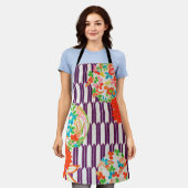 Blume Muster, japanisches Design Schürze (Getragen)