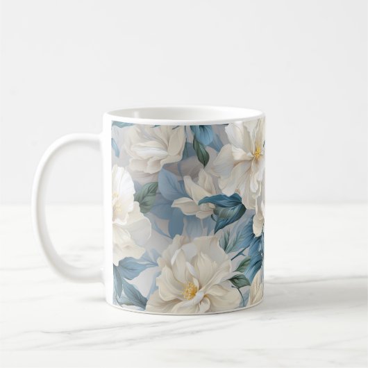 Blume-Muster Kaffeetasse (Links)