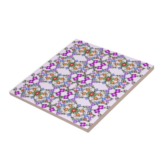 Blume Muster Keramik Vintages Design Fliese (Seite)
