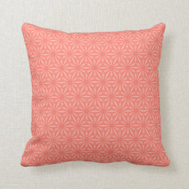 Blume-Muster-Kissenform Coral Orange Geometric Kissen