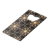 Blume Muster Kreditkarte Flaschenöffner (Vorderseite Schrägansicht)