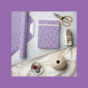 Blume Muster Lavender Geschenkpapier