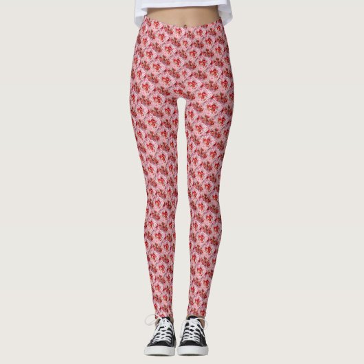 Blume Muster Leggings (Vorderseite)
