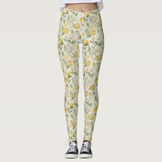 Blume Muster Leggings (Vorderseite)