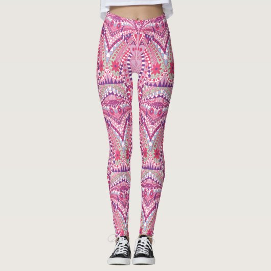 Blume Muster Leggings (Vorderseite)