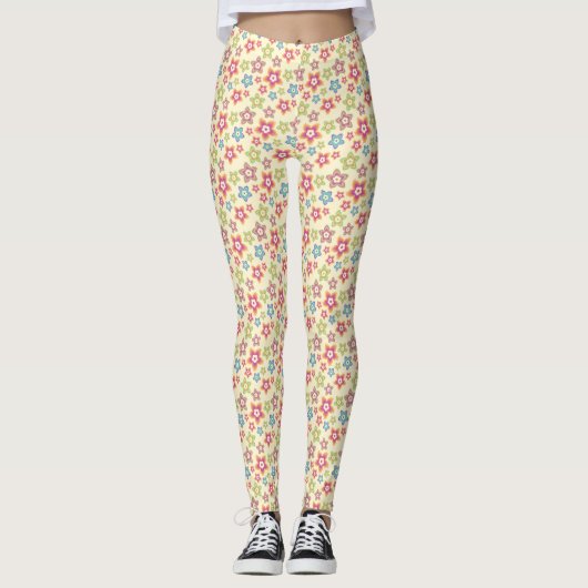 Blume Muster Leggings (Vorderseite)