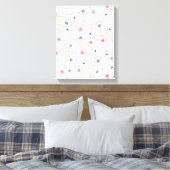 Blume Muster-Leinwand Leinwanddruck (Insitu (Schlafzimmer))