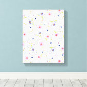Blume Muster-Leinwand Leinwanddruck (Insitu (Holzboden))