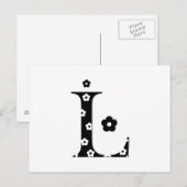 Blume Muster Letter L Postkarte (Vorne/Hinten)