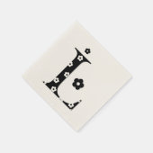 Blume Muster Letter L Serviette (Ecke)