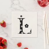 Blume Muster Letter L Serviette (Beispiel)