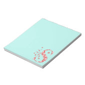 Blume Muster Letter S Notizblock (Rotiert)