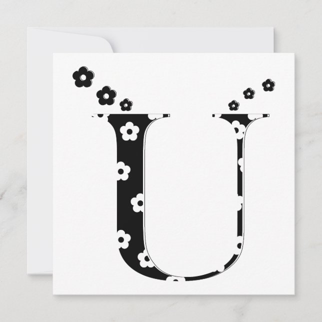 Blume Muster Letter U (Vorderseite)