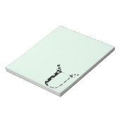 Blume Muster Letter U Notizblock (Rotiert)