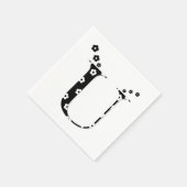 Blume Muster Letter U Serviette (Ecke)