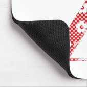 Blume Muster Letter Z (rot) Mousepad (Ecke)