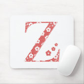 Blume Muster Letter Z (rot) Mousepad (Mit Mouse)