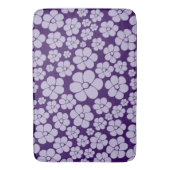 Blume Muster - Lila Badematte (Vorderseite Vertikal)