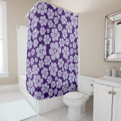 Blume Muster - Lila Duschvorhang (Beispiel)