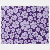 Blume Muster - Lila Fleecedecke (Vorderseite (Horizontal))