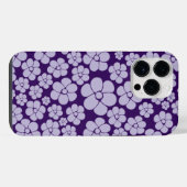 Blume Muster - Lila iPhone Hülle (Rückseite (Horizontal))