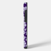 Blume Muster - Lila iPhone Hülle (Linke Seite)