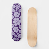 Blume Muster - Lila Skateboard (Vorderseite)