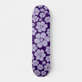 Blume Muster - Lila Skateboard (Vorne)