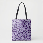 Blume Muster - Lila Tasche (Vorderseite)