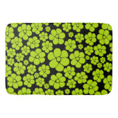 Blume Muster - Limettengrün Badematte (Vorderseite)
