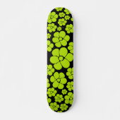 Blume Muster - Limettengrün Skateboard (Vorne)