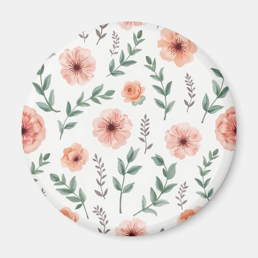 Blume Muster Magnet (Vorne)