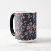 Blume Muster Morphing Tasse (Vorderseite Links)