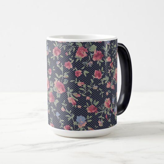 Blume Muster Morphing Tasse (VorderseiteRechts)