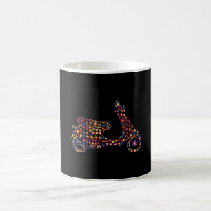 Blume Muster Motorroller Motorrad Kaffeetasse