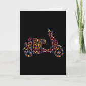 Blume Muster Motorroller Motorrad Karte (Vorderseite)