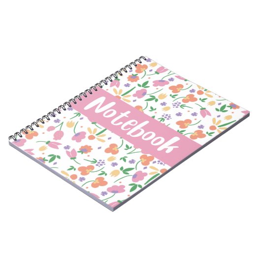 Blume-Muster-Notebook Notizblock (Linke Seite)