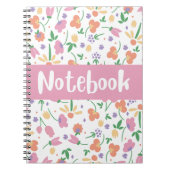 Blume-Muster-Notebook Notizblock (Vorderseite)