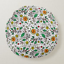 Blume Muster orange Swirt Berry auf Weiß -