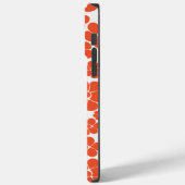 Blume Muster - Orange und Weiß Case-Mate iPhone Hülle (Rückseite / Links)