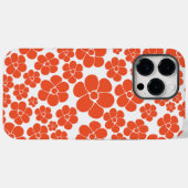 Blume Muster - Orange und Weiß Case-Mate iPhone Hülle (Rückseite (Horizontal))