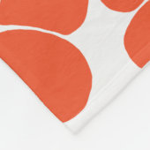 Blume Muster - Orange und Weiß Fleecedecke (Ecke)