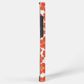 Blume Muster - Orange und Weiß Samsung Galaxy Hülle (Rechte Seite)