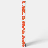 Blume Muster - Orange und Weiß Samsung Galaxy Hülle (Linke Seite)