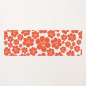 Blume Muster - Orange und Weiß Yogamatte (Vorderseite (Horizontal))