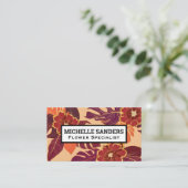 Blume Muster Palm Blätter Visitenkarte (Stehend Vorderseite)